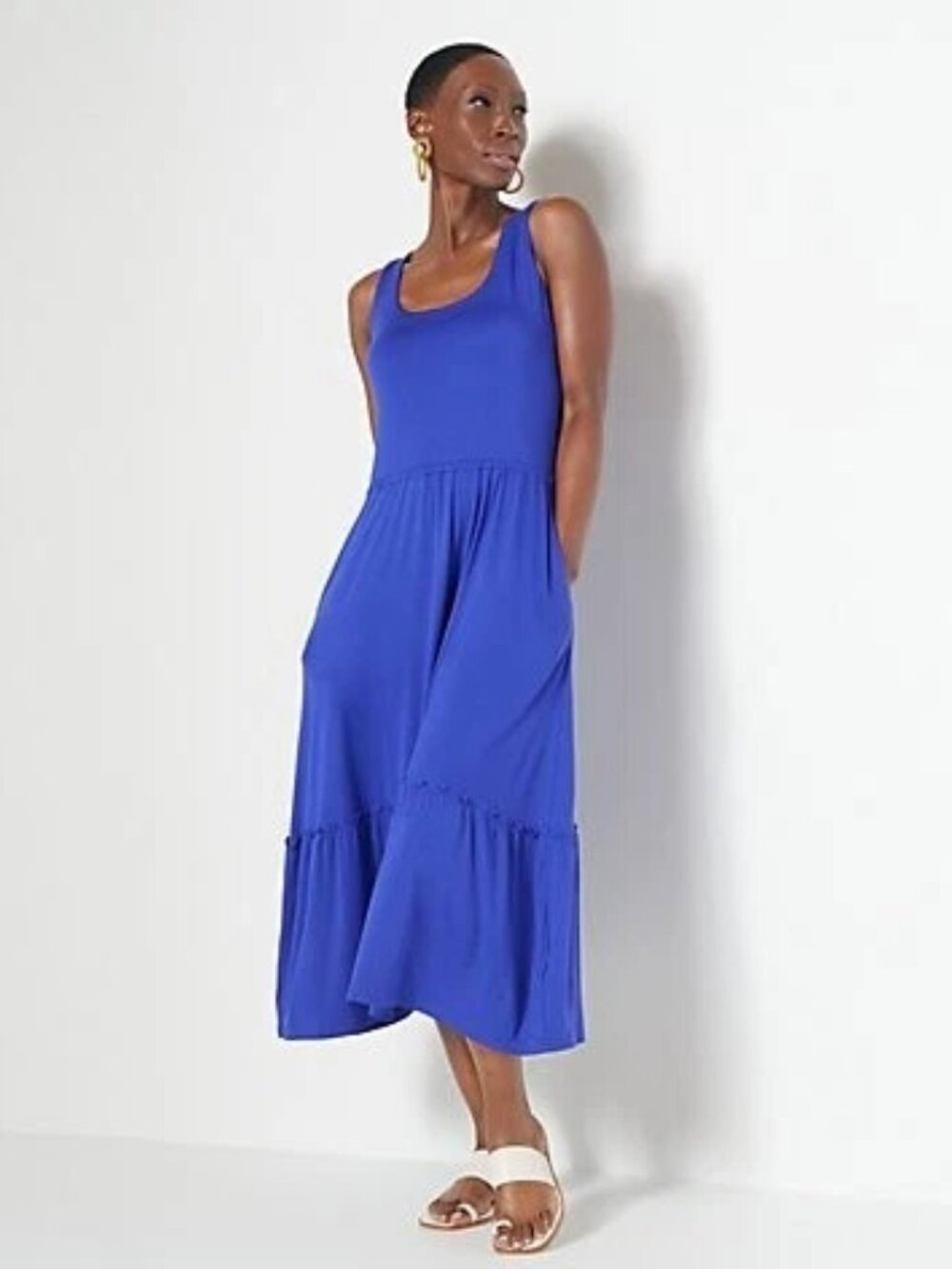 Jason Wu Blue Tiered Midi Dress
